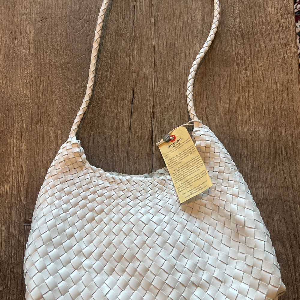 Dragon Diffusion Ivory Woven Shoulder Bag - Picture 7 of 11
